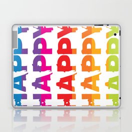 HAPPY  Stripes Laptop & iPad Skin