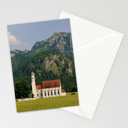 St Coleman's church in upper Bavaria, Germany | Remote places with breathtaking landscapes Stationery Card