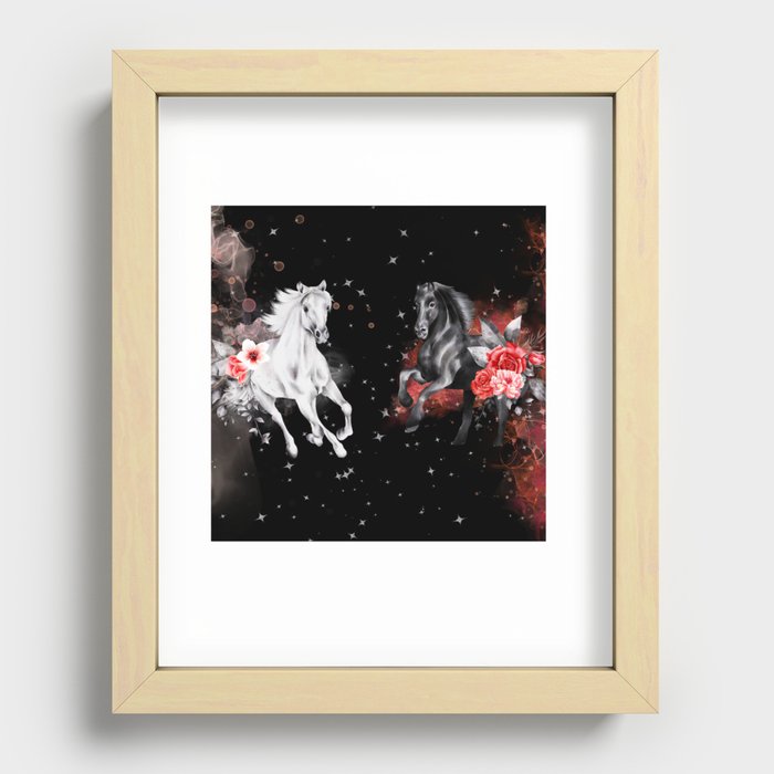 Mystical Horses  Recessed Framed Print