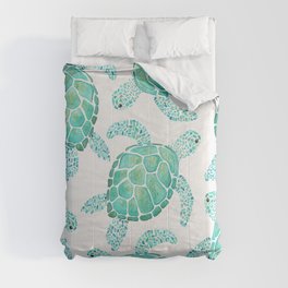 Sea Turtle Pattern - Blue Comforter