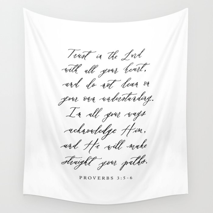 Proverbs 3:5 Trust In The Lord...Tapestry Bell Pull Fabric Pieces 