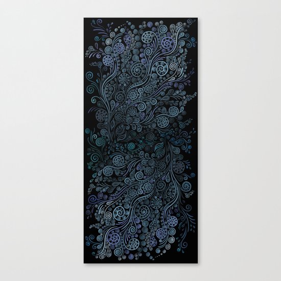 3D ornaments, blue Canvas Print