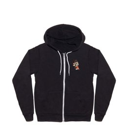 Zombie with tongue out from Creatures in My House stop motion animated film Full Zip Hoodie
