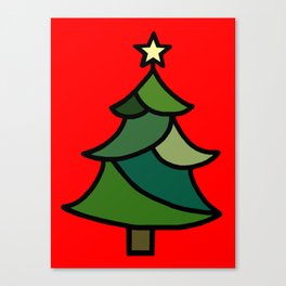 Stained Glass Christmas Tree Canvas Print