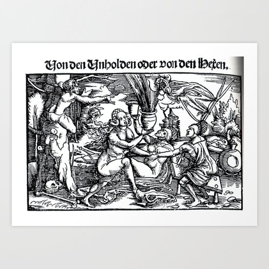 Witches from Geiler Art Print