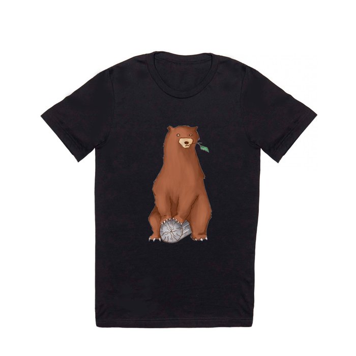 BROWN BEAR AND A LEAF T Shirt