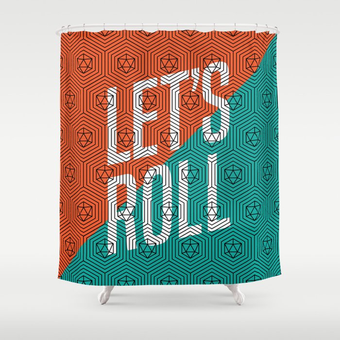 Let's Roll D20 Shower Curtain