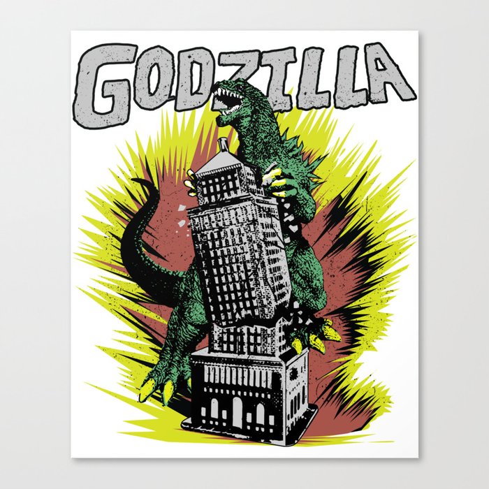 Godzilla War III Canvas Print