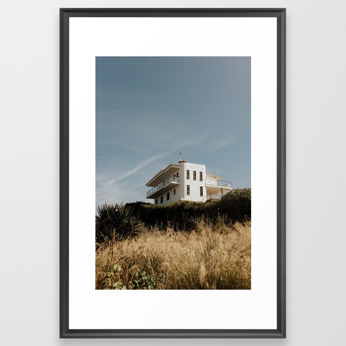 "White house on a hill" L'Escala, Spain | travel photography Framed Art Print
