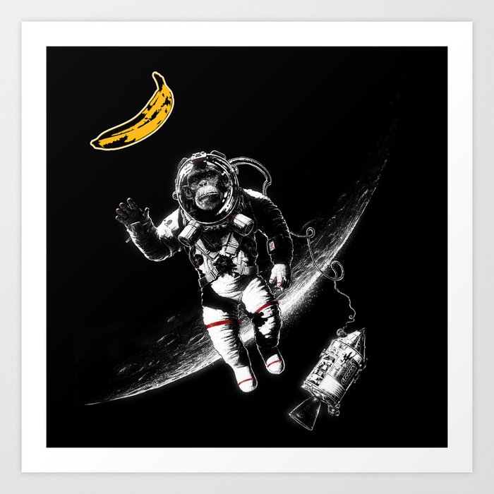 Space Monkey (nd a place to be) Art Print