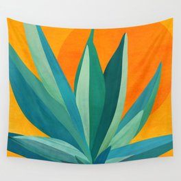 West Coast Sunset With Agave Wall Tapestry