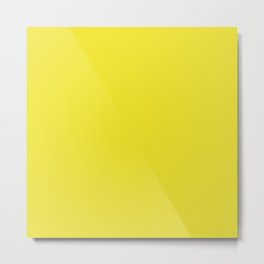 Yellow Highlighter Solid Summer Party Color Metal Print | Brightyellow, Plainyellow, Alloveryellow, Pattern, Highlighter, Solid, Curated, Color, Simpleyellow, Warmyellow 