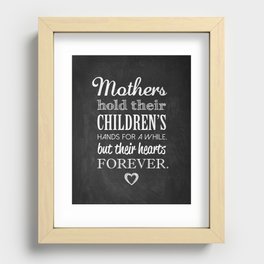 MOTHERS and CHILDREN Quote Artwork - Chalkboard Recessed Framed Print