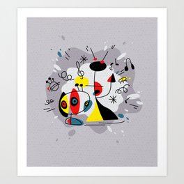Music inspired by Joan Miro#illustration Art Print
