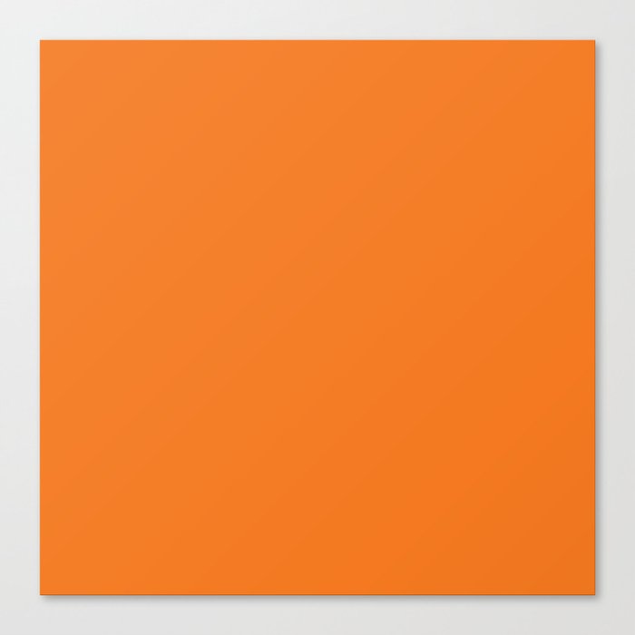 Fluorescent Orange Neon Orange Canvas Print