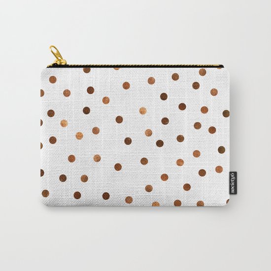 Copper Dots Pattern Carry-All Pouch