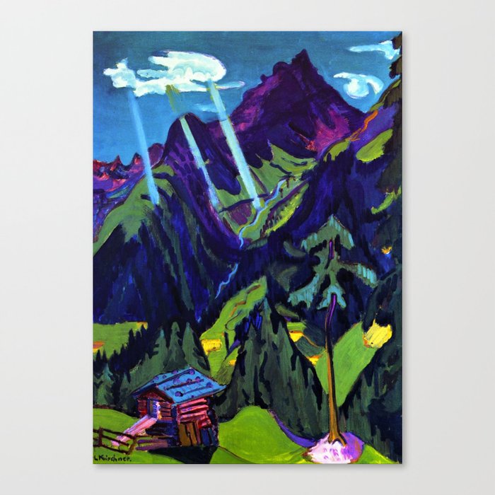 Mountain Landscape in the Sun by Ernst Ludwig Kirchner Canvas Print