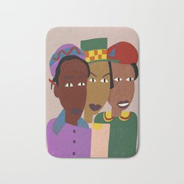 Three Friends by William H. Johnson Bath Mat