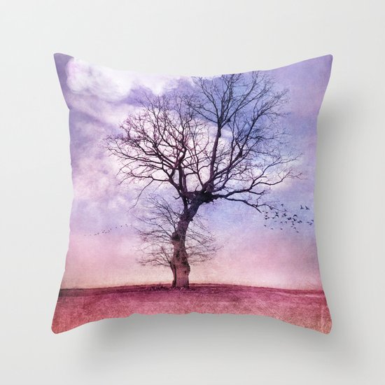 ATMOSPHERIC TREE | Early Spring Throw Pillow