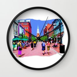 Vermont Street Painting Wall Clock