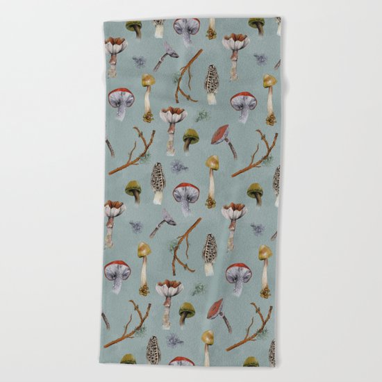 Mushroom Forest Party Beach Towel
