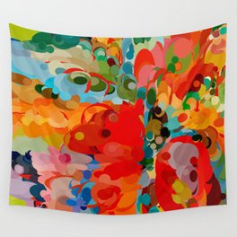 color bubble storm Wall Tapestry