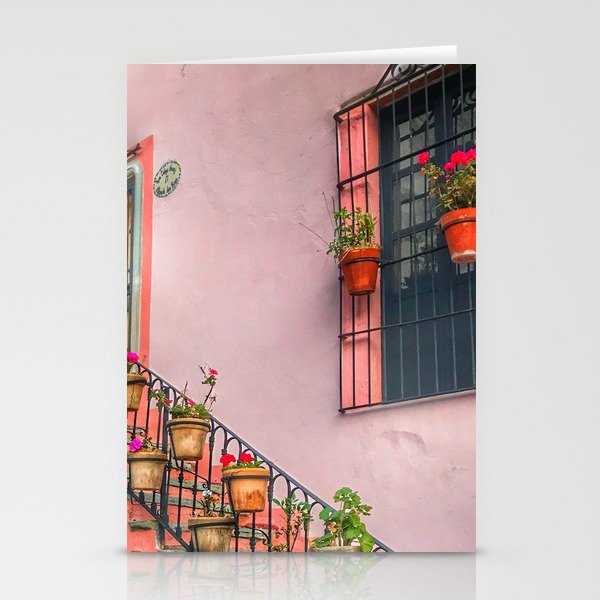 Mexico Photography - Mexican Apartment With Beautiful Flowers Stationery Cards