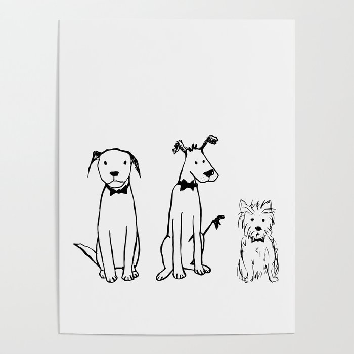 Three dogs Poster by Sary and Saff | Society6