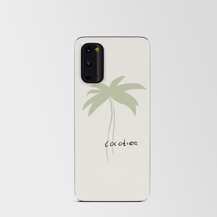 Cocotier | Soft green palm tree | Palm tree in French Android Card Case