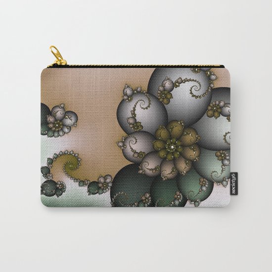 Trinket Flower Fractal Carry-All Pouch