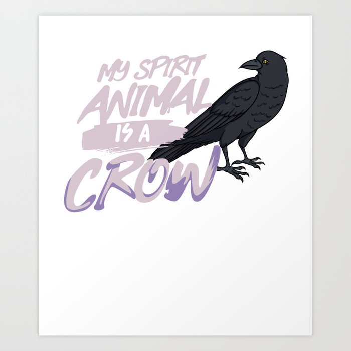 Raven Crow Gift Birding Bird Watching Art Print