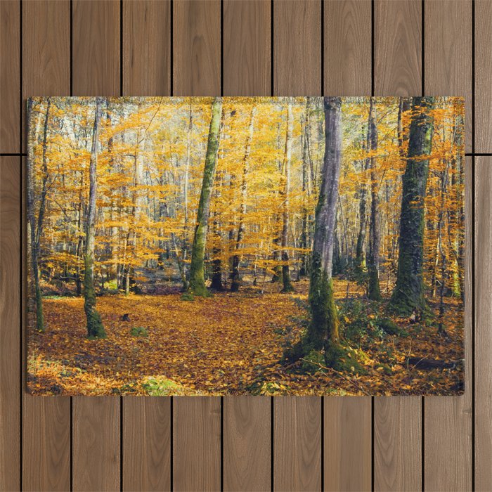 Yellow Trees Outdoor Rug