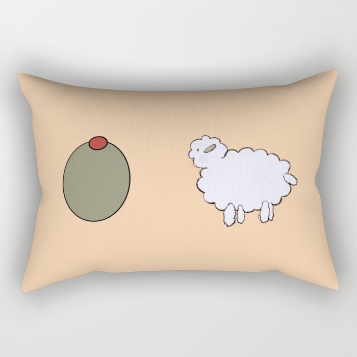 Olive Ewe Rectangular Pillow