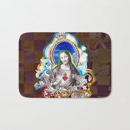 Sagrado Coração de Jesus (Sacred Heart) #1 Bath Mat | Pop Art, Vintage, Illustration, Collage 