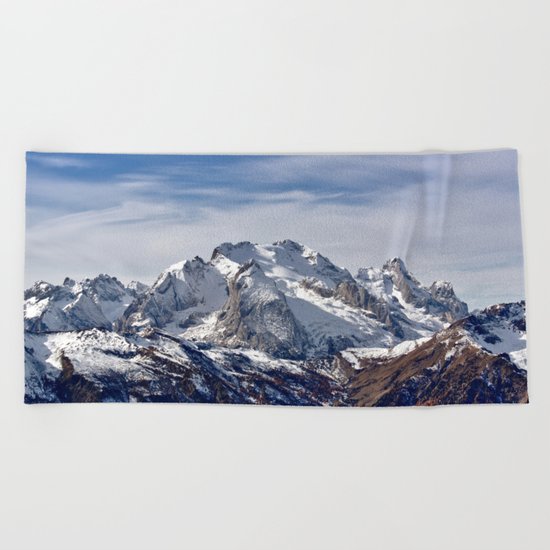 Mountain Crashing Beach Towel