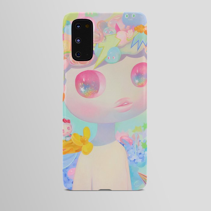 'Sunshine' cute colorful rainbow pastel art Android Case