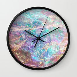 Iridescent Cellophane V Wall Clock