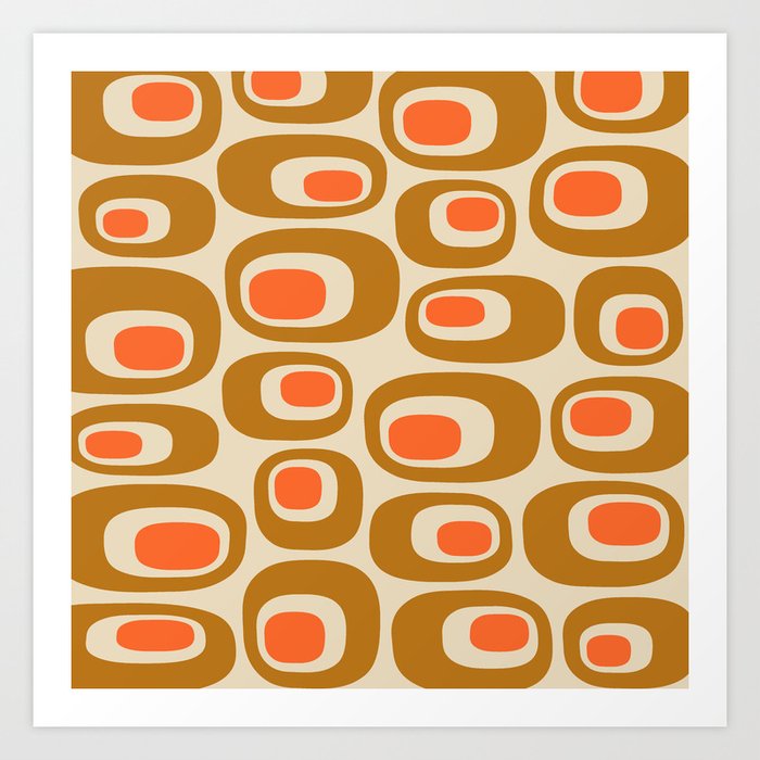 Retro Mid Century Modern Atomic Pattern 724 Art Print