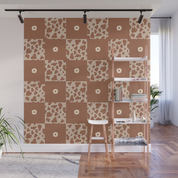 Howdy Checkered Pattern Wall Mural