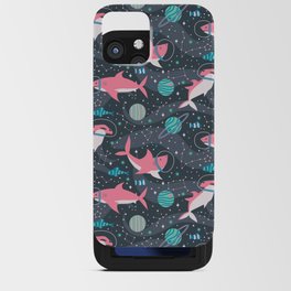 Pink Space Sharks iPhone Card Case
