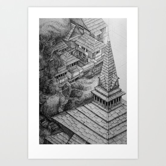 Srinigar. Kashmir Art Print