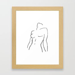Female Line Art Framed Art Print