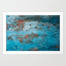 Rusty blue Art Print