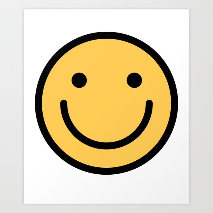 Smiley Face Cute Simple Smiling Happy Face Art Print by DogBoo | Society6