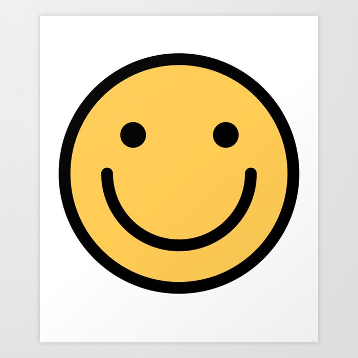 Smiley Face Cute Simple Smiling Happy Face Art Print