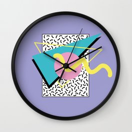 Memphis pattern 69 - 80s / 90s Retro Wall Clock