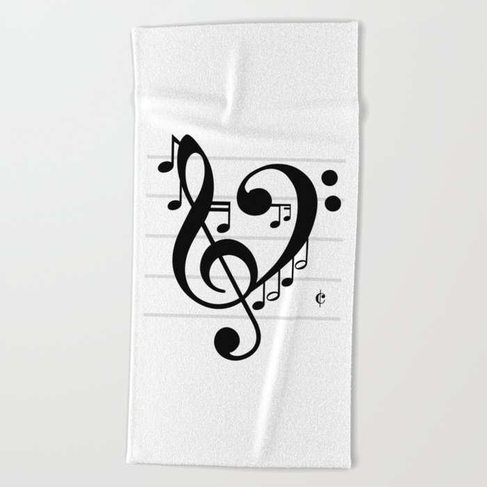 Love Music II Beach Towel