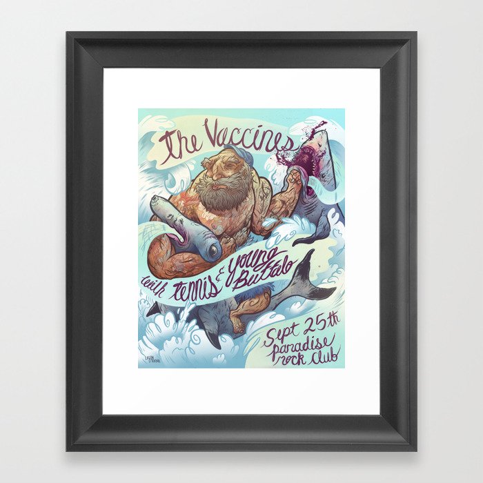 The Vaccines (band poster) Framed Art Print