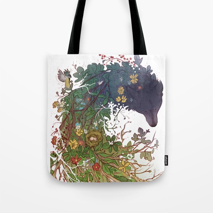 Woodland wolf Tote Bag