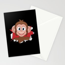 Monkey Children Monkey Child Chimpanzee Stationery Card